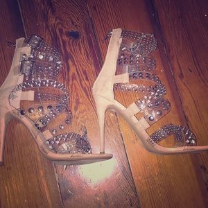 Steve Madden clear studded heels !!!!